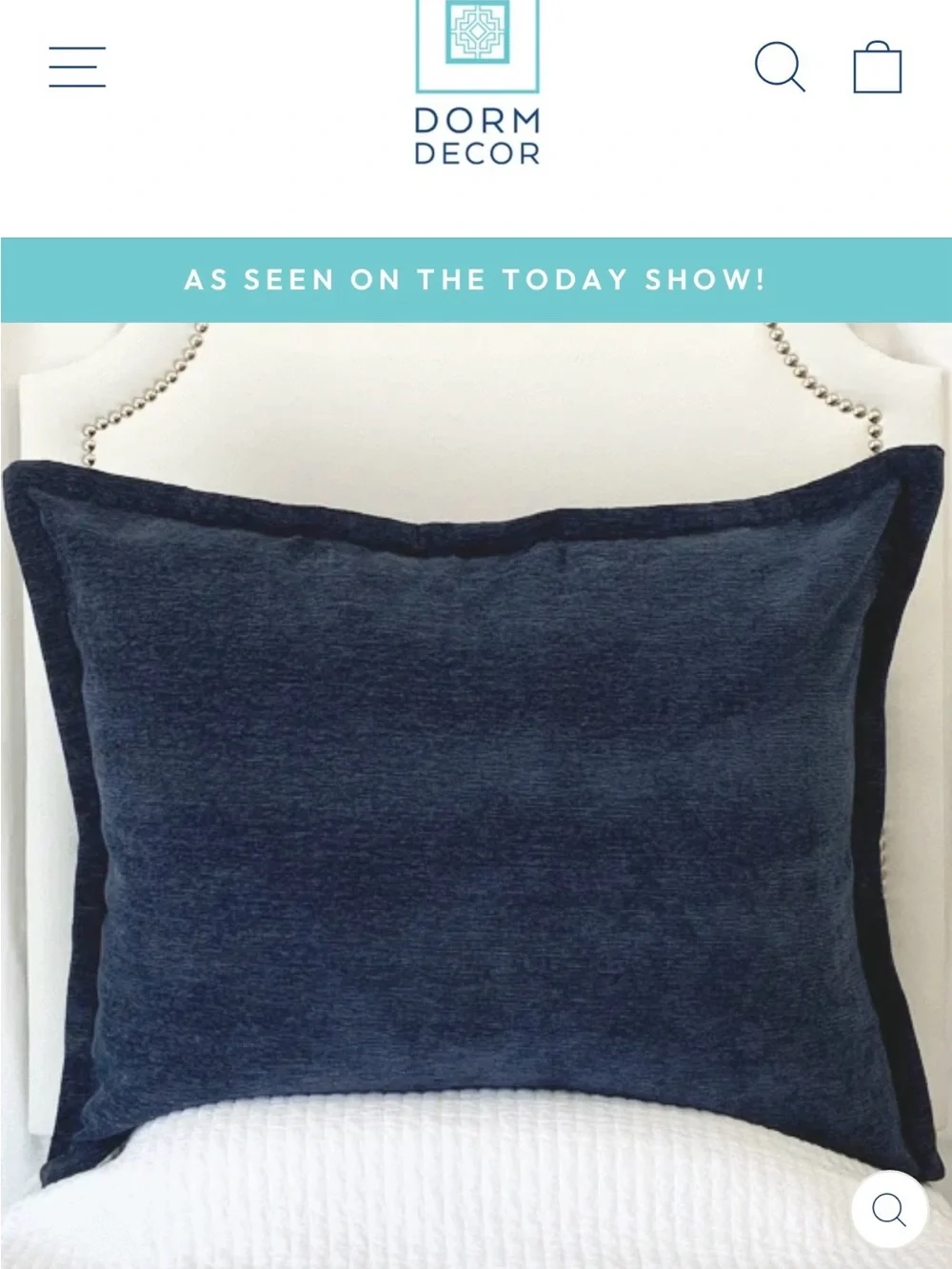 HUGE Dutch Euro Pillow Cover from Dorm Decor - Cadet Blue